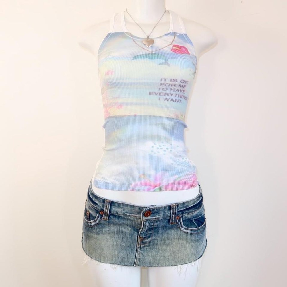 y2k tropical baby tee